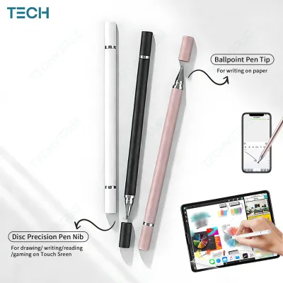 Bút Cảm Ứng Stylus Pen 2 Trong 1 Đầu Đĩa Chính Xác Cho iPhone iPad Android Điện Thoại Tablet Cảm Ứng