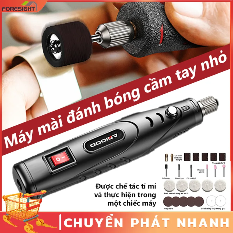 Máy mài khuôn mài đánh bóng mini sạc pin Bộ 28 chi tiết Cắt khắc phay mài vẽ cắt tỉa đánh bóng