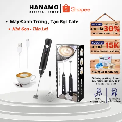 Máy Đánh Trứng Sokany ,Tạo Bọt CaFFe, Milk Frother 3 Tốc Độ Loại Sạc Điện