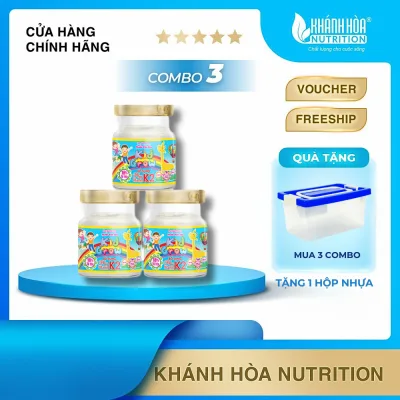 Nước Yến Sào Cho Bé KIDGROW 18% Tổ Yến Bổ Sung Vitamin K2 Hương Tự Nhiên - Khánh Hoà Nutrition - Lọ 70 ML