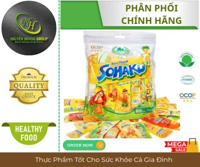 Box of 12 Bags - Sohaku Son Hai Multi-Flavored Fruit Jelly Bag 800 g (25 Packs X 32Gr)