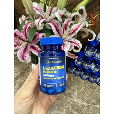 Tăng cường miễn dịch, trắng da, giảm nám, thải độc của Mỹ hiệu Puritan’s Pride L-Glutathione 30viên