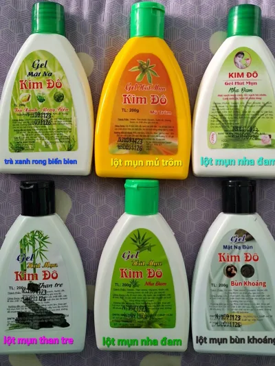 Lột mụn KIM ĐÔ( nha đam,bùn, than tre,chai vàng)200g giá sỉ