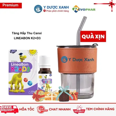 LINEABON K2 D3, 10ml, Bổ sung vitamin K2 D3, hỗ trợ bé phát triển chiều cao