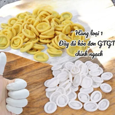 set 200 ngón tay cao su, bao ngón tay cao su xỏ 1 ngón, bao ngón tay y tế