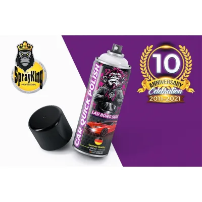 Chai xịt Dưỡng Bóng dàn áo xe Sprayking Car Quick Polish phủ bảo vệ dàn áo tạo hiệu ứng lá sen, kháng bụi bẩn, bền màu