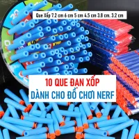BỘ 10 Que Xốp và 100 Que Xốp Thay Thế Cho Đồ Chơi Neff 7.2cm x 1.3cm