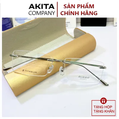 Khung kính hợp kim TITANIUM cực đẹp siêu nhẹ gọng khoan không vành Nam nữ thời trang cao cấp loại I