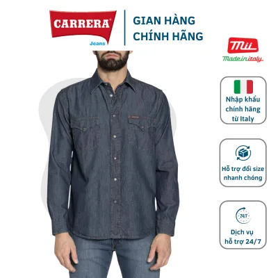 Áo Sơ Mi Nam Denim Regular Fit (2 Màu) - Carrera Jeans - Nhập Khẩu Chính Hãng Từ Ý Form Basic Thiết Kế Cao Cấp Tinh Tế Lịch Sự - 2051005A