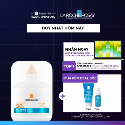 Chống nắng dạng Serum mỏng nhẹ kiềm dầu 16H, cấp ẩm 24H & chống bụi mịn La Roche-Posay Anthelios UVAIR SPF50+ 50ml