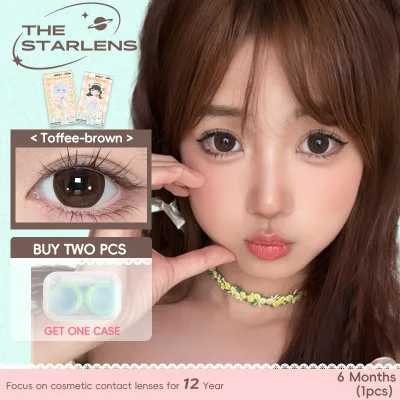 Kính áp tròng Starlens 1 CHIẾC DIA14.5mm Nâu / Xám / Đen Ống kính tiếp xúc được phân loại 0.0-8.0 trong 6 tháng Đã qua sử dụng