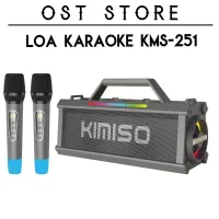 Loa Karaoke Bluetooth Kimiso KMS 251, Loa KMS-251 Bản Cao Cấp Kèm 2 Micro Không Dây, Bass Cực Căng - Công Suất Lớn