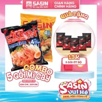 Mì Cay Sasin (Combo 5 gói mì + 5 gói ớt độ) (Chọn vị)