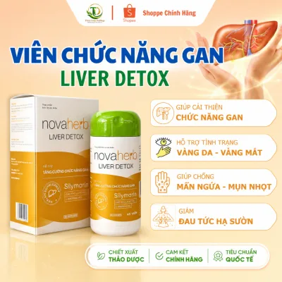 Viên Uống Tăng Cường Chức Năng Gan Liver Detox - Hỗ Trợ Cải Thiện Tình Trạng Vàng Da, Chức Năng Gan Kém (Lọ 45 Viên)