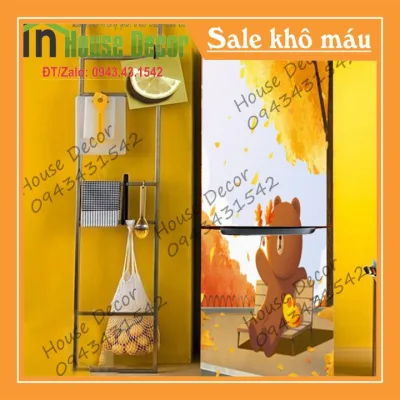 Tranh dán tủ lạnh - Chống thấm nước - Phù hợp mọi loại tủ - MS 104 - Decal dán tủ lạnh kệ tường tủ quần áo, decal dán, giấy dán, trang trí nội thất, giấy dán nội thất, trang trí nhà cửa