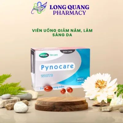 Viên uống Pynocare White Mega We Care hỗ trợ làm trắng da mờ thâm nám 30 viên date (12/08/2027)🍒🍓🍅🥦🥬🥒