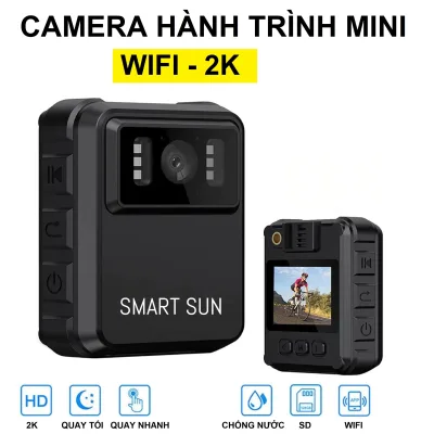 Camera hành trình mini 2K wifi, quay đêm, camera hành trình xe đạp xe máy S9. Pin 4H liên tục