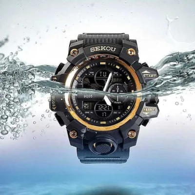 SEKOU 9005 serial WristWatch – Rubber Band - 5 colors – Dual display