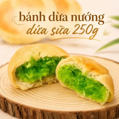 Bánh Dừa Nướng Vị Dứa Sữa Ngọc Thuận 250g Mềm Dẻo Thơm Ngon