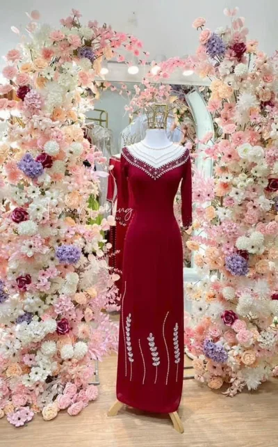 Áo dài mẹ tiệc sui gia