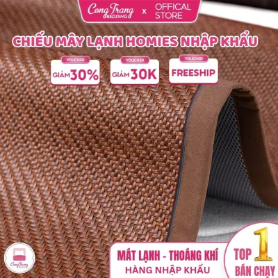 Chiếu Mây Lạnh COOL CongTrang Bedding Mẫu 2026 Siêu Mát Sợi Mây Cao Cấp Thoáng Mát Dễ Vệ Sinh - Bảo Hành 1 Đổi