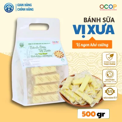 Bánh Sữa Ba Vì Túi 500g nhiều vị Chuẩn vị sữa Đậm vị xưa, Đặc Sản Ba Vì hiệu CHỊ VÀNG BA VÌ