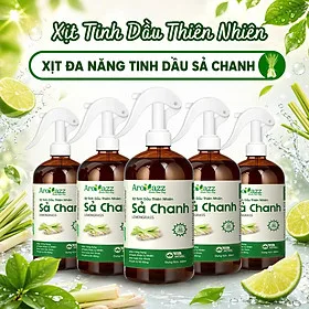 Xịt Tinh Dầu Sả Chanh Từ Thiên Nhiên -Khử Mùi Xua Đuổi Côn Trùng Thơm Phòng Chai Lớn 300ml