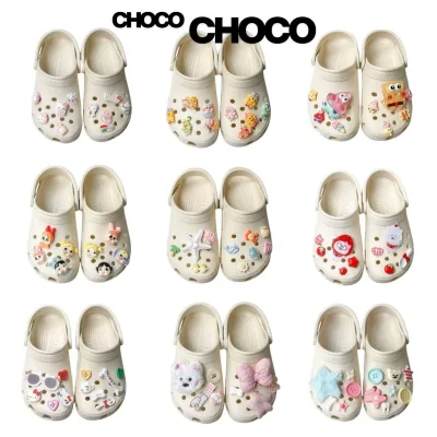 Dép Sục Quai Hậu (KHÔNG CHỮ) Classic Không Thấm Nước Nam Nữ Nữ Êm Chân Kèm Charm Dễ Thương
