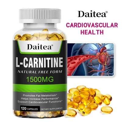 Daitea L-Carnitine Capsules, a Weight Loss Supplement, Helps Burn Fat, Enhances Metabolism, Supports Brain, Heart and Nerve Cell Function, and Supports Energy Levels.