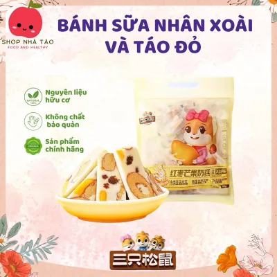 Bánh sữa nhân xoài và táo đỏ hãng 3 Con Sóc Túi 500gr [link mới]