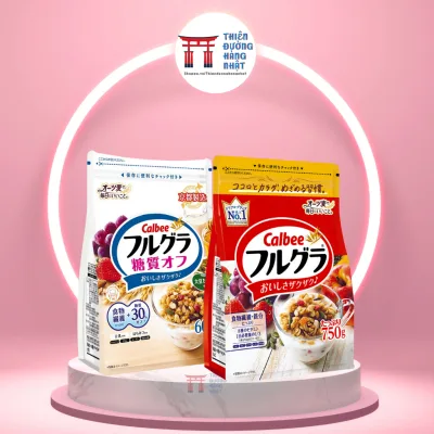 Ngũ cốc trái cây Calbee hoa quả sấy khô Nhật Bản 500g - 750g bổ sung dung dưỡng, hỗ trợ cân nặng