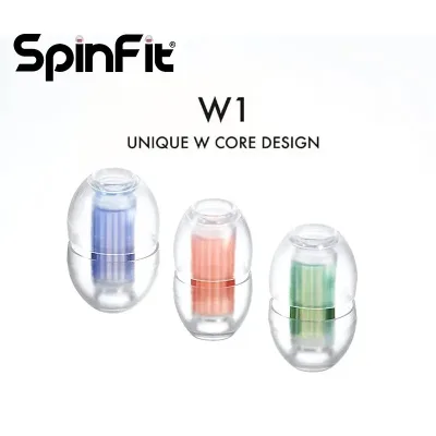 Đầu tai silicon SpinFit W1 Đầu tai bằng silicon được cấp bằng sáng chế Lõi ống hình chữ W đôi cấp y tế cho tai nghe Đường kính vòi phun từ 5-6mm