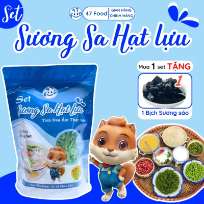 Set Chè Sương Sa Hạt lựu bánh lọt 12-15 chén chè 47Food, SSHLUU,