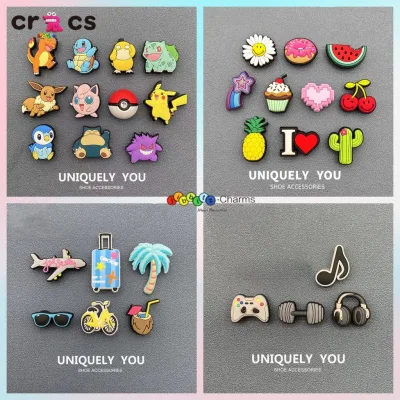 🎁Mua 5 tặng 3 🎁Sticker Charm/Dép Phụ Kiện Giày Hoa DIY Hoạt Hình Vui Nhộn Nút Giày Sandal Quyến Rũ Lỗ Trang Trí Giày