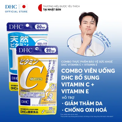 Combo Health Protection Food Dhc Vitamin C + Vitamin E (20 Days) - Oral Tablets Supporting Vitamin C + Vitamin E