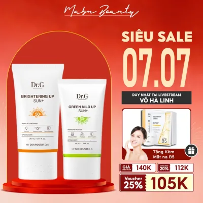 Kem Chống Nắng Dr.G Brightening Up Sun SPF50+ 20ml Nâng Tông Kiềm Dầu tặng Kèm Quà