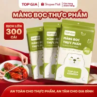 Túi màng bọc thực phẩm chất liệu PE treo tường dạng rút TopGia, có chun co dãn siêu dai