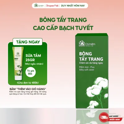 Bông Tẩy Trang 30gr Bạch Tuyết Cao Cấp Cỏ Mềm