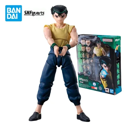 BANDAI SHF Yuusuke Urameshi Action Figure YuYu Hakusho Anime Plastic Model Toys for Boys Gift Original Box bandai mô hình