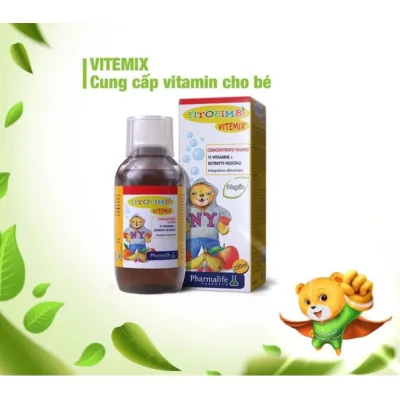 Fitobimbi Vitemix - Bổ sung các Vitamin, Calci và Khoáng chất cho bé. Siro phát triển toàn diện cho trẻ (Chai 200