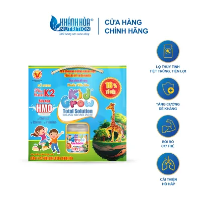 Kidgrow Total Solution Bird's Nest Drink for Children 18% Bird's Nest Supplement with Vitamin K2 and Hmo - Khanh Hoa Nutrition - Block of 6 Bottles X 70 ml