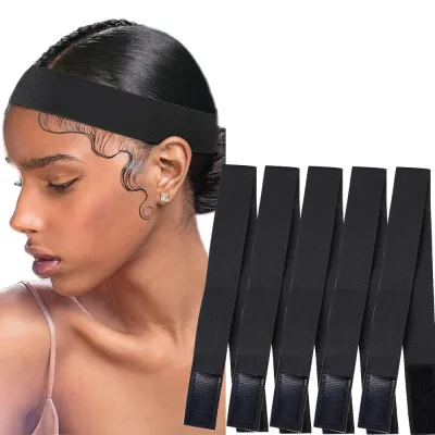 5 Dây Thun Co Giãn Cho Tóc Giả, Điều Chỉnh Được, Viền Ren Phía Trước, Không Bị Tuột, Khóa Dán Thần Kỳ, Nhiều Màu Sắc, Phụ Kiện Tóc Giả Dành Cho Nữ, Quà Giáng Sinh