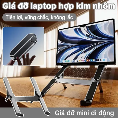 Để đỡ Laptop 287 Nhôm hoàn toàn [Tương thích đa năng cho Laptop & Máy tính bảng] Thiết kế Bạc Ánh trăng & Xám Nòng súng: Hỗ trợ vững chắc, thoải mái nâng