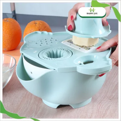 9 function multifunctional storage basket set food processor ginger garlic slicing bowl for fruit vegetable gadgets