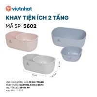 Hộp Đựng Đồ Ăn Vặt 2 Tầng ,Khay Rổ Nhựa Đựng Hoa Quả, Bánh Kẹo Đồ ăn Nhẹ 2 Tầng Sạch Sẽ,Tiện Lợi Đậu Đậu GDTM