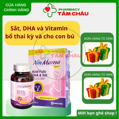 Nin Mama Nam Dược Viên uống tổng hợp Bổ thai kỳ, bổ sung vitamin và khoáng chất - Hộp 30 viên