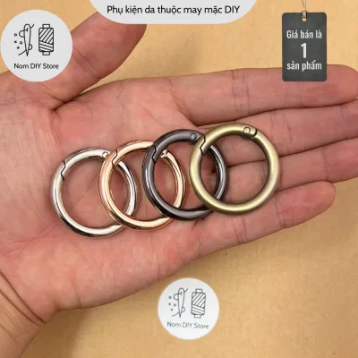 Khoen Tròn Móc Gài Vintage 4 Màu Hợp Kim Kẽm Đúc Liền Khối Phụ Kiện Làm Đồ Da Túi Xách Bóp Ví Thủ Công Handmade DIY