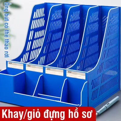 Kệ đựng tài liệu A4 chắc chắn, kệ đựng sách 3 ngăn và 4 ngăn lý tưởng cho học sinh và không gian văn phòng