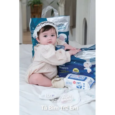 Tã Bỉm BZUBZU VELVET BREEZE Tã Bỉm Thế Hệ Mới Mềm Mỏng Thấm Hút Tốt An Toàn Cho Bé