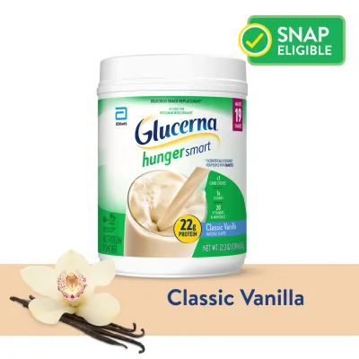Sữa cho người tiểu đường Glucerna Powder Hunger Smart Classic Vanilla 635g giảm nồng độ đường, tăng cường vitamin và khoáng chất của Mỹ